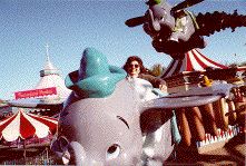 Cheryl rides Dumbo