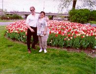 Jeff and Cheryl with the tulips